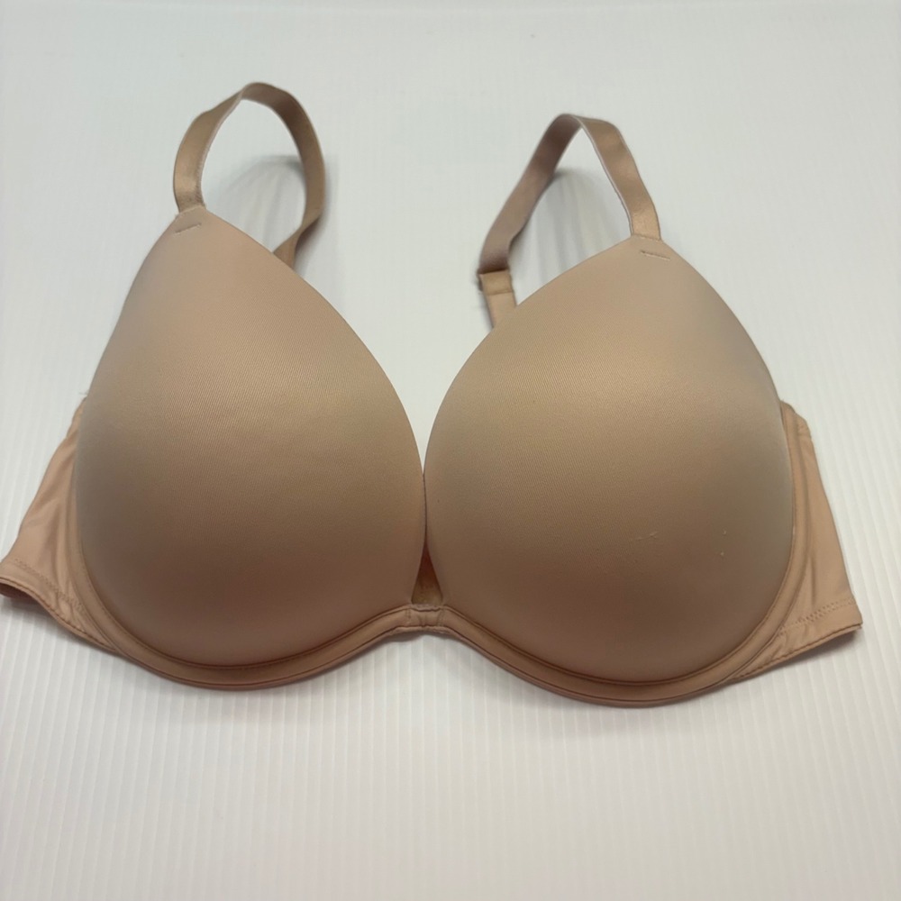 PINK Victoria's Secret Super Push Up Bra Womens 36D Tan Wear Everywhere Nude NEW